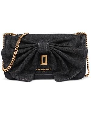 KARL LAGERFELD Kosette Denim Crossbody - Black
