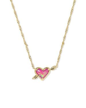 Kendra Scott Ari Heart Pendant Necklace - Metallic