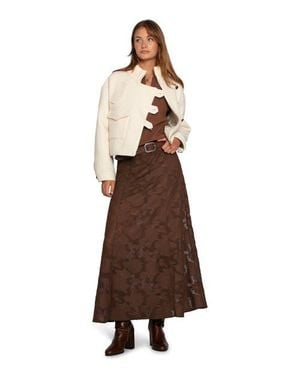 Belle & Bloom Play It Cool Coupe Maxi Skirt - Brown