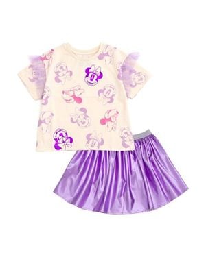 Disney Minnie Mouse 2-Piece T-Shirt And Skirt Set - Purple