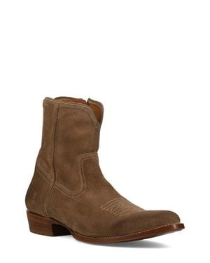 Frye Austin Western Leather Boot - Brown