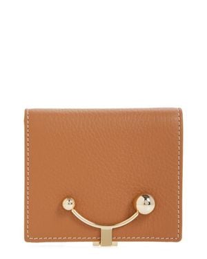 Strathberry Crescent Leather Bifold Wallet - Brown