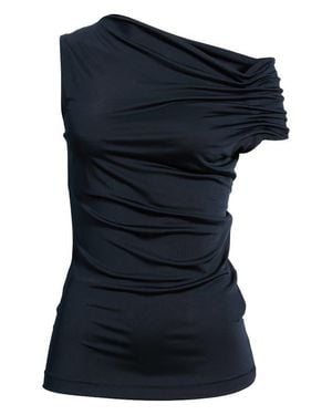 BOSS Ejoia Ruched Off The Shoulder Top - Blue