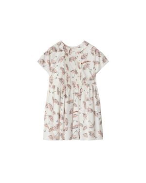 Burberry Umbrella Cotton Dress - White