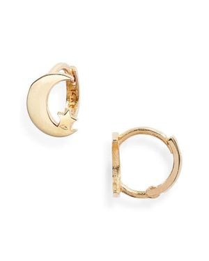 SET & STONES Tuscany Huggie Hoop Earrings - Metallic