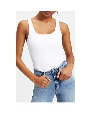 GOOD AMERICAN Sculpting Modern Tank Bodysuit - White