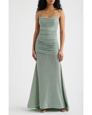Emerald Sundae Glitter Mermaid Gown - Green