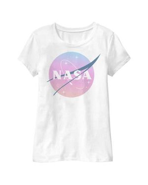 NASA Girl's Dusk Logo Graphic Tee - White
