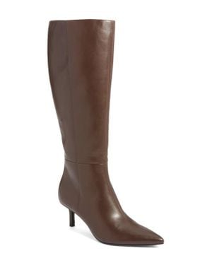 Open Edit Elara Pointed Toe Knee High Boot - Brown