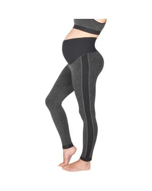 Modern Eternity Maternity Ella Activewear Seamless Maternity Leggings - Gray