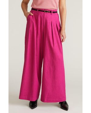 UNIVERSAL STANDARD Palais Linen Blend Beach Pants - Pink