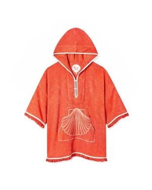 Tombolo 'Scallop' Beach Towel Top - Red