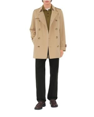 Burberry Short Kensington Heritage Trench Coat - Natural