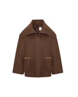 Pcfg Wool & Cashmere Blend Puffer Coat - Brown