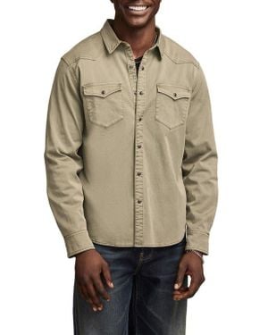 Lucky Brand Masa Western Snap-Up Shirt - Natural