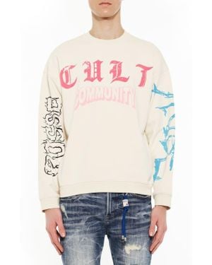 Cult Of Individuality Graphic Crewneck Sweatshirt - Blue