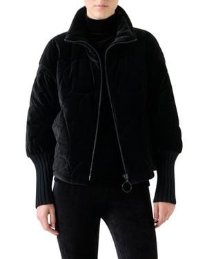 Akris Punto Quilted Velvet Jacket - Black