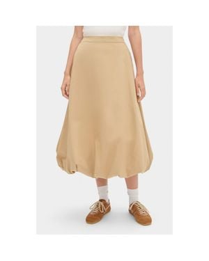 ALIGNE Nola Organic Cotton Bubble Midi Skirt - Natural