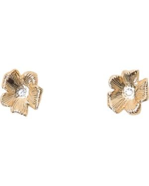 Maje Flower Stud Earrings - Metallic