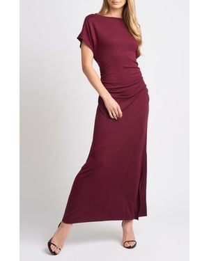 Halogen® Dolman Sleeve Maxi Dress - Red