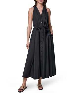 Donna Karan Stretch Poplin Maxi Dress - Black