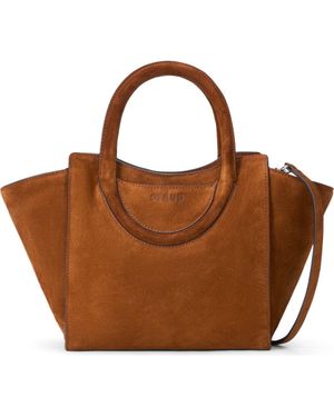 STAUD Mini Maude Leather Carryall - Brown
