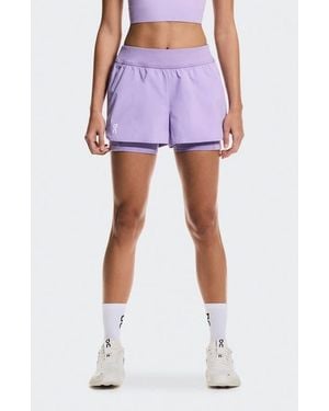 On Shoes Court 3-Inch 2-In-1 Shorts - Blue
