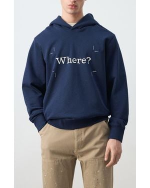 Mango X Fantastic Where? Graphic Hoodie - Blue
