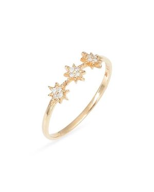 Anzie North Star Trio Ring - White