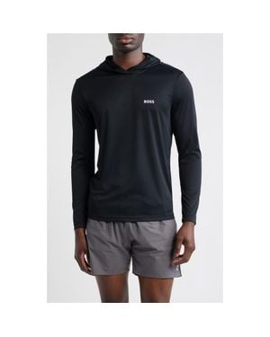 BOSS Hooded Long Sleeve Rashguard - Black