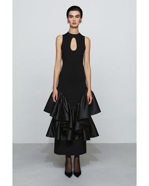 Et Ochs Antoinette Knit Combo Dress - Black
