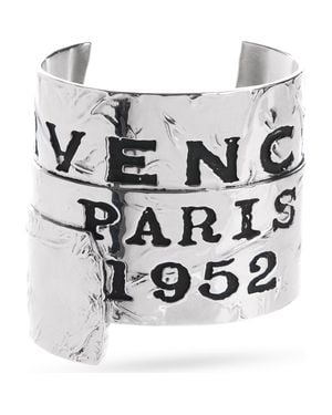Givenchy Tape Logo Cuff Bracelet - White