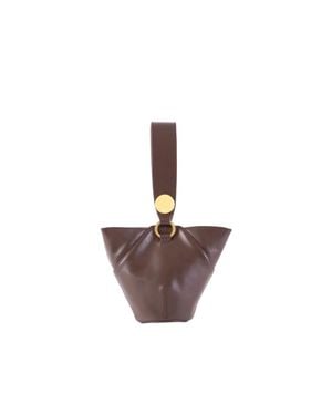 Esterah 9Pm Leather Shoulder Bag - Brown