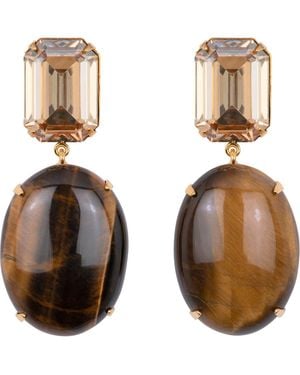 Jennifer Behr Xiomara Drop Earrings - Brown