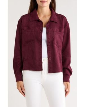 Beach Lunch Lounge Shea Faux Suede Jacket - Red