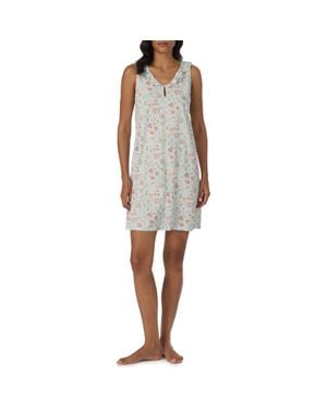 Ralph Lauren Ruffle Sleeveless Nightgown - White