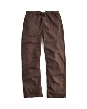 Madewell Pull-On Barrel Leg Airy Denim Utility Pants - Brown
