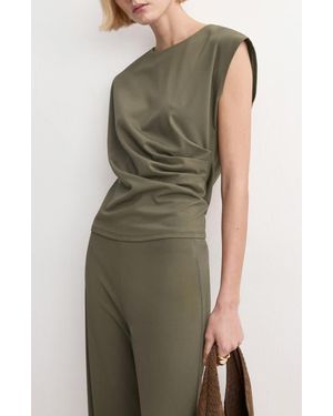 Mango Pleated Top - Green