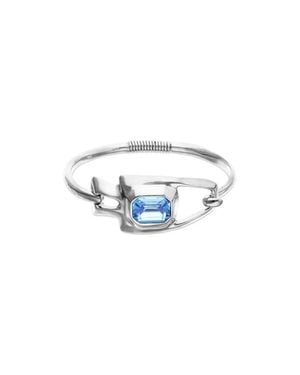 Uno De 50 Tone Sculptural Bracelet With Crystal - Blue