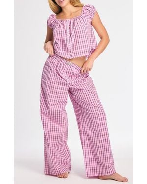 Savage x Fenty Kickback Casuals Cap Sleeve Sleep Top - Pink