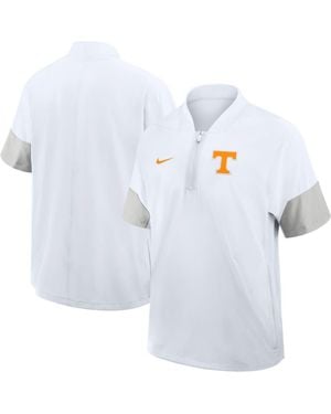 Nike Tennessee Volunteers 2025 Sideline Short Sleeve Quarter-Zip Coach Jacket - White