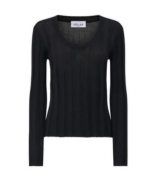 Callas Milano Margot Scoop Neck Sweater - Black