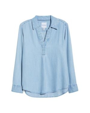 Tommy Bahama Chambray O'Lei Popover Shirt - Blue