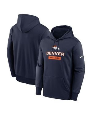 Nike Denver Broncos Toss Sweep Performance Pullover Hoodie - Blue
