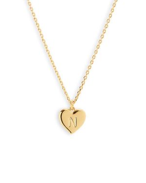 Kate Spade Initial Heart Pendant Necklace - Metallic