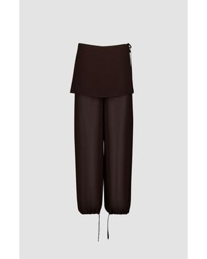 Saemdi Elia Overskirt Pants - Brown