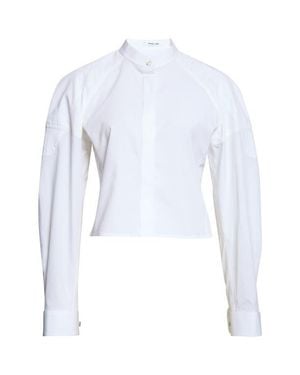 Helmut Lang Cotton Poplin Saddle Shirt - White