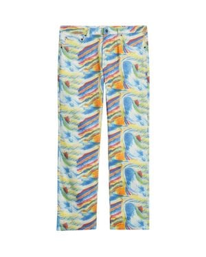 RIZORT Art Straight Cotton Twill Pants - Blue