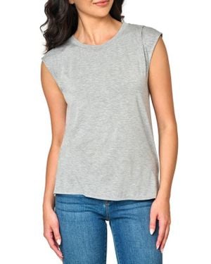 Gibsonlook Luxe Essentials Cap Sleeve T-Shirt - Gray