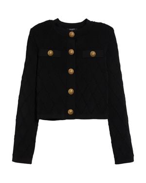 Balmain Milano Stitch Cardigan - Black